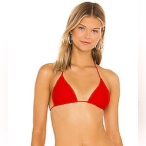 Luli fama triangle bikini top lava Brazilian high leg bottom